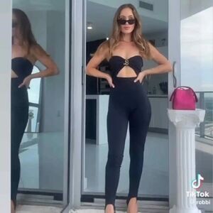 ZARA  LONG JUMPSUIT Black